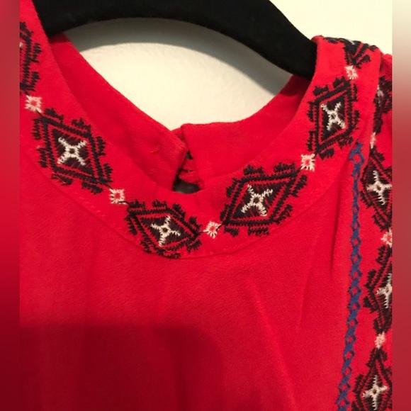 Xhilaration Red Pattern Sleeveless Dress Size Small - Picture 3 of 9